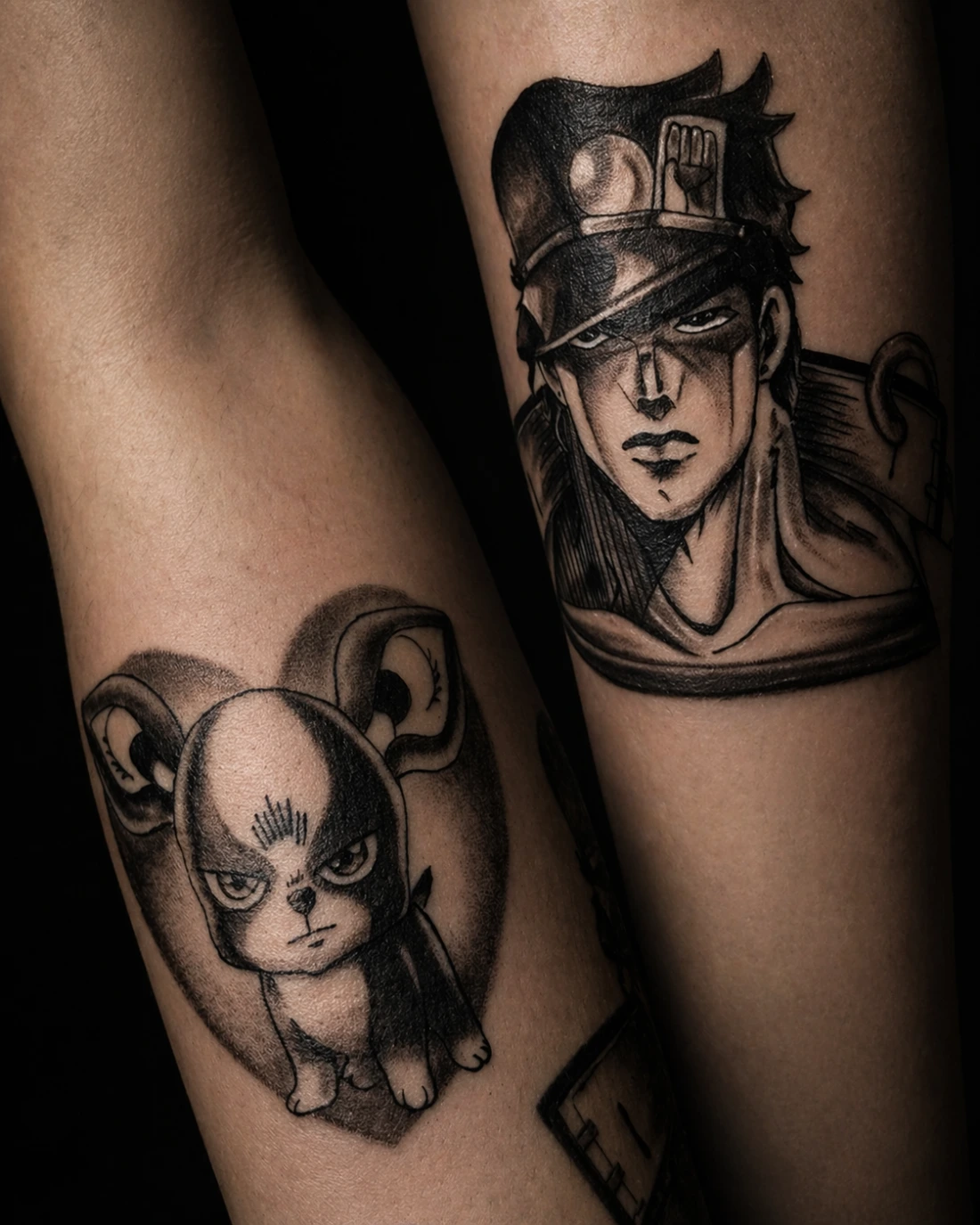 tatuaje estilo anime en negro realizado en Ferrol por David Martínez